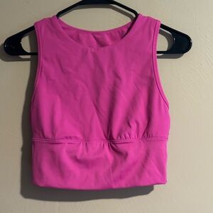 All in Motion Pink Fitted Crop top sports bra